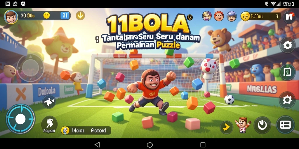 Tampilan gameplay menakjubkan dari 11BOLA, penuh tantangan Puzzle.