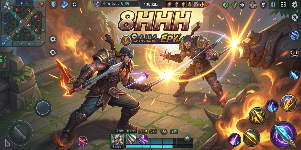 Gameplay seru dari 8HHH yang memperlihatkan aksi tim.