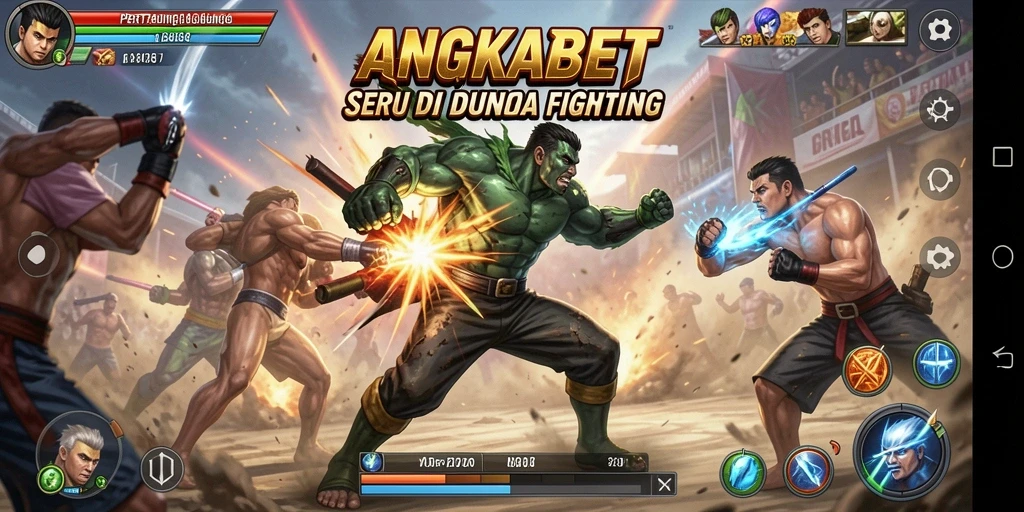 Ilustrasi gameplay ANGKABET yang menampilkan momen pertarungan epik.