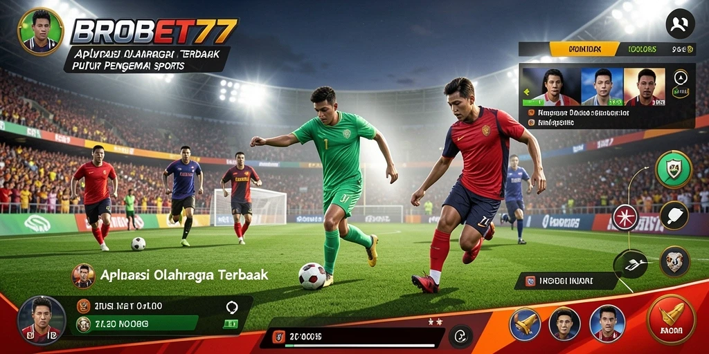 Tampilan gameplay BROBET77 yang menarik dan penuh aksi olahraga.