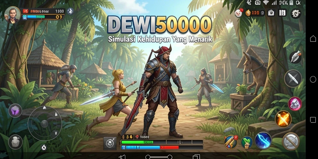 Tampilan gameplay DEWI5000 yang menarik dan interaktif.