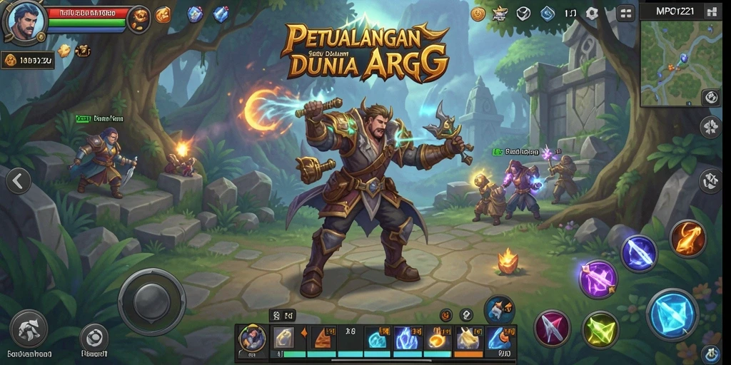 Screenshot menampilkan aksi pertempuran epik dalam MPO1221.