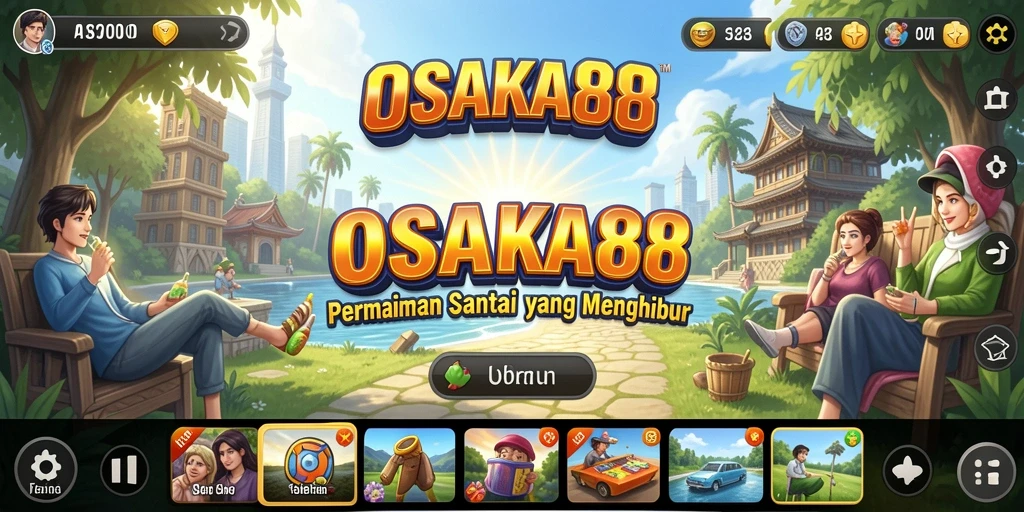 Screenshot utama OSAKA88 menampilkan gameplay santai dan seru.