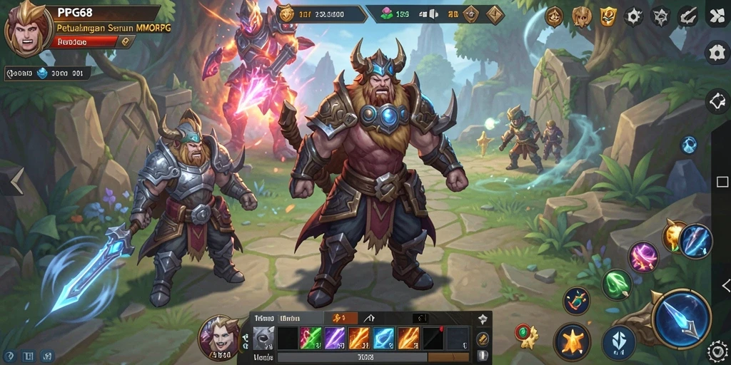 Screenshot gameplay PGG68 menunjukkan petualangan seru dalam dunia MMORPG.
