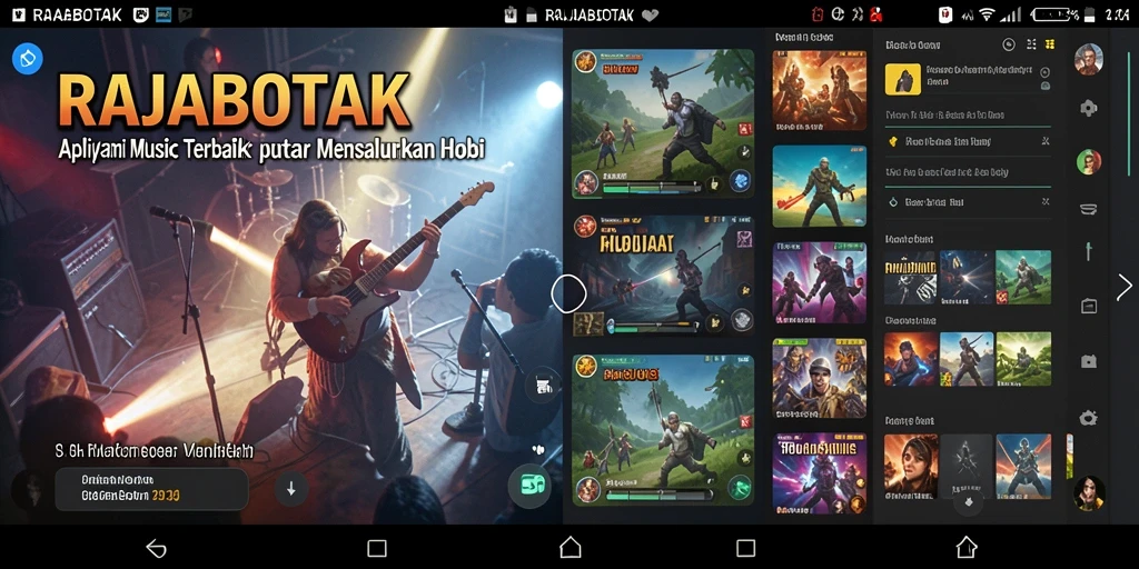 Tampilan gameplay musik RAJABOTAK yang menarik dan interaktif.
